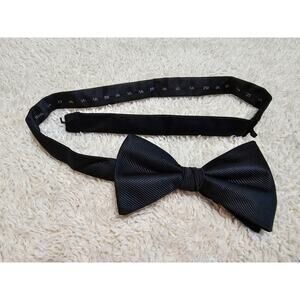black grosgrain bow tie